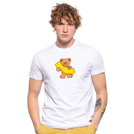 Cali Bear Graphic T-Shirt - White  Eight-X   
