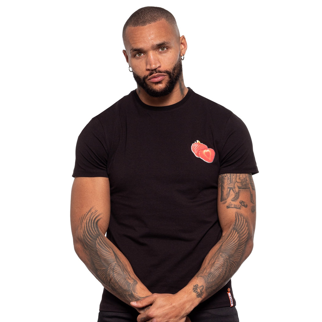 Strawberries Graphic T-Shirt - Black  Eight-X   