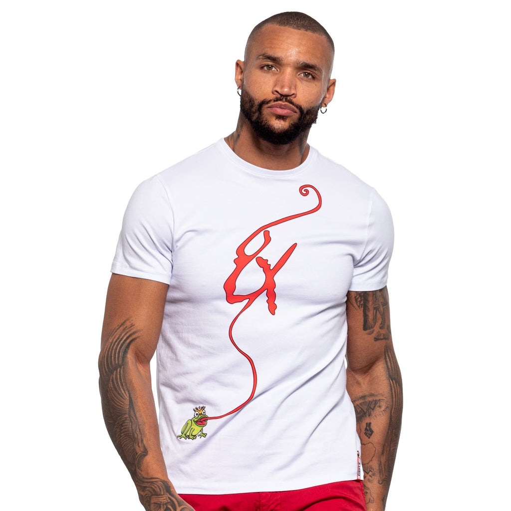 Tongue Twister Graphic T-Shirt - White Graphic T-Shirts Eight-X   