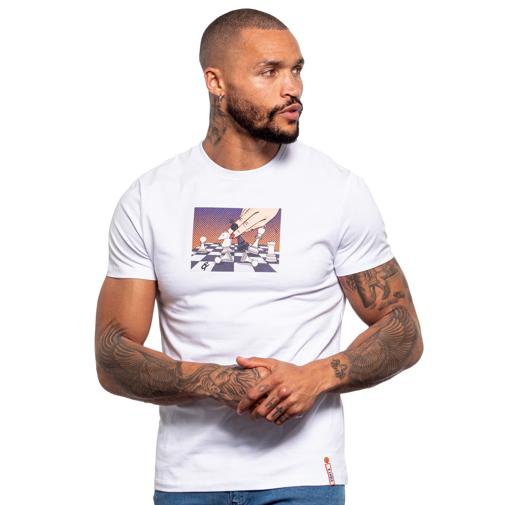 Knight Fall Graphic T-Shirt - White  Eight-X   