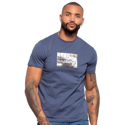 American Muscle Graphic T-Shirt - Blue Graphic T-Shirts Eight-X   