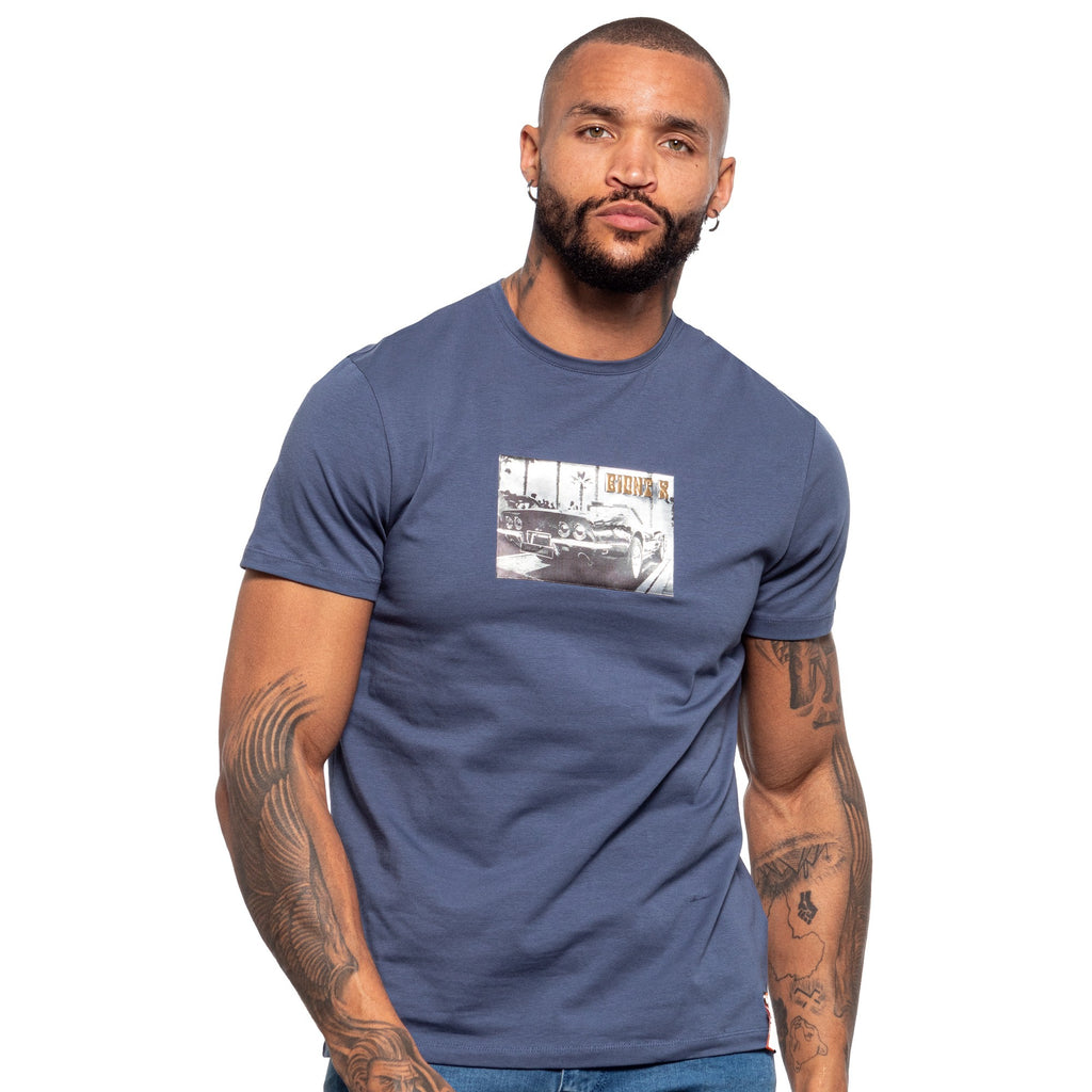 American Muscle Graphic T-Shirt - Blue Graphic T-Shirts Eight-X   