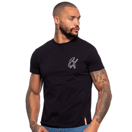 Frequency Logo Graphic T-Shirt - Navy  Eight-X   