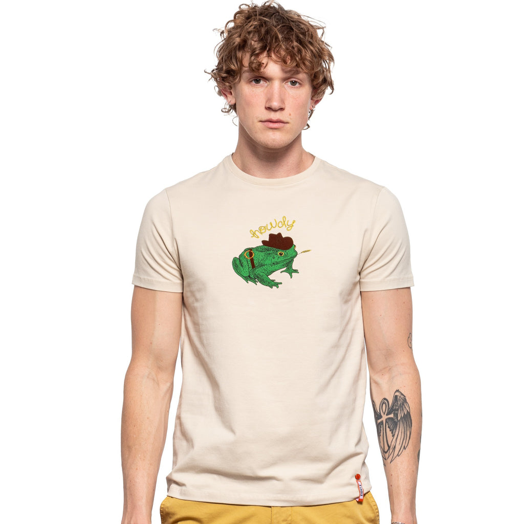 Howdy Graphic T-Shirt - Beige  Eight-X   