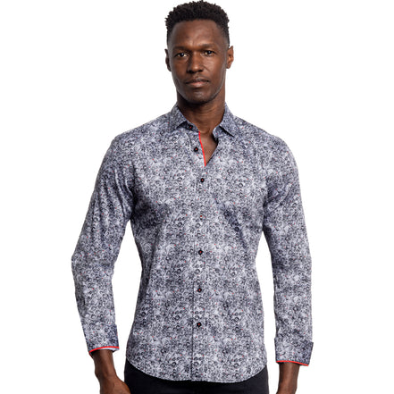A Reminder of Who I Really Am Dress Shirt Long Sleeve Button Down Eight-X BLACK S