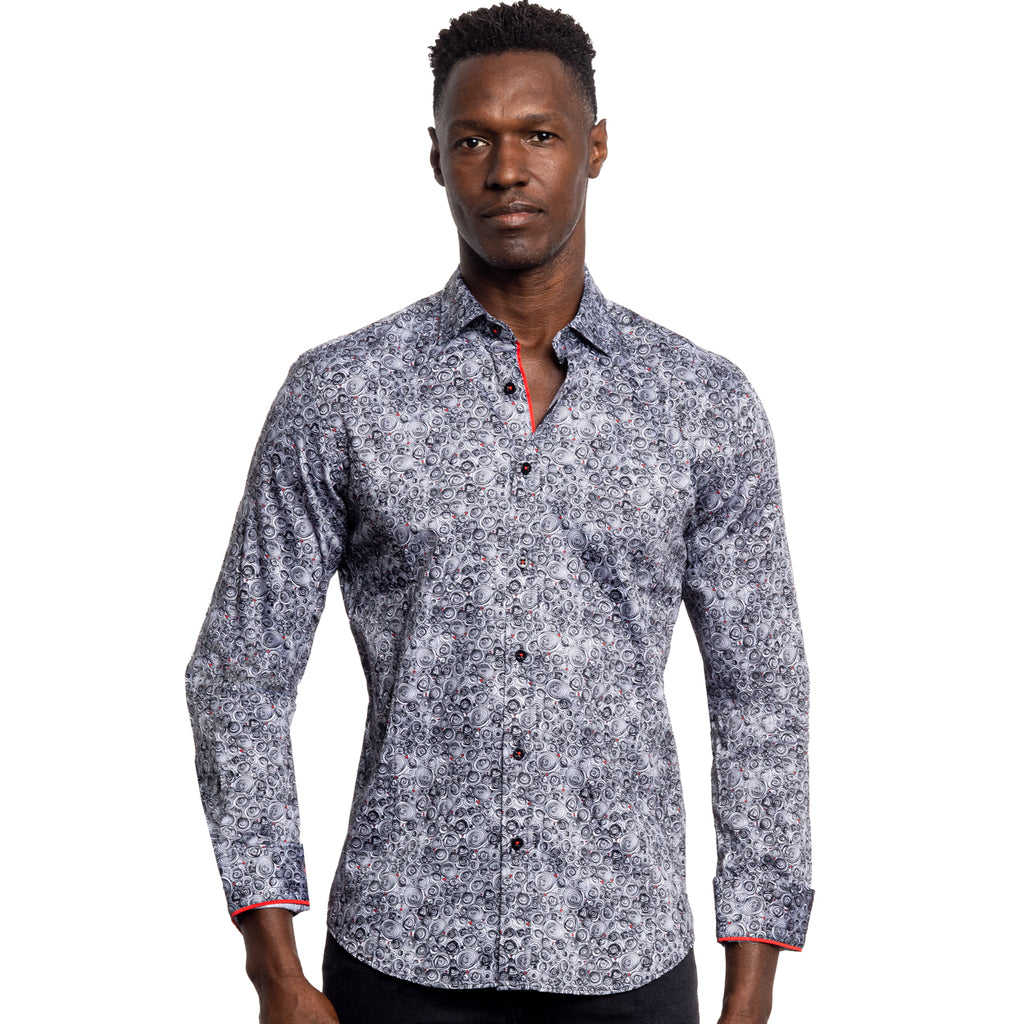 A Reminder of Who I Really Am Dress Shirt Long Sleeve Button Down Eight-X BLACK S