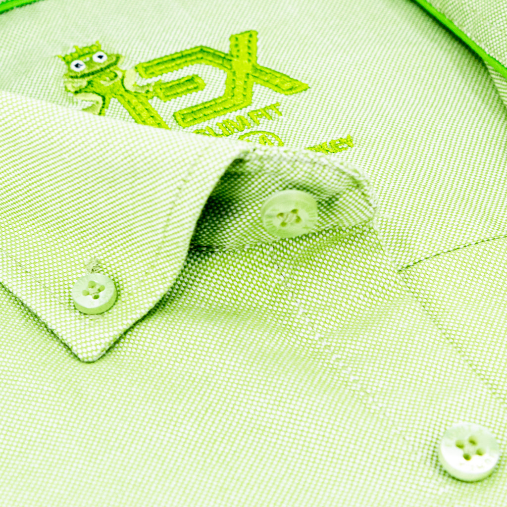 Oxford FROG Button Down Shirt - Green Long Sleeve Button Down EightX   