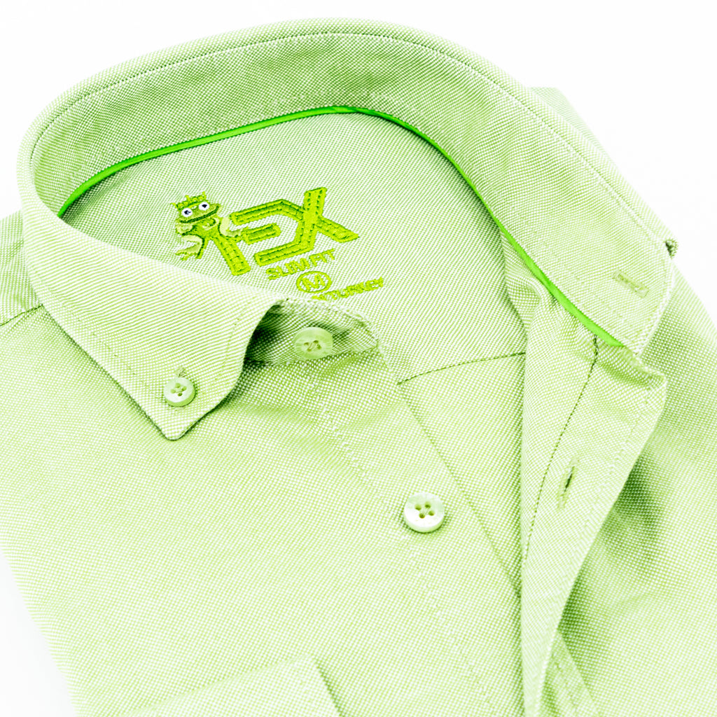 Oxford FROG Button Down Shirt - Green Long Sleeve Button Down EightX   