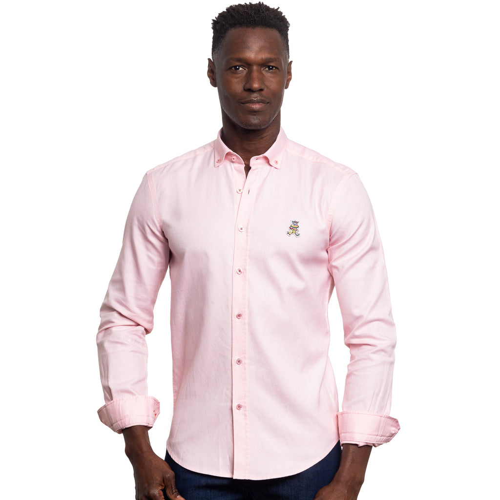 Colores Edition Oxford FROG Shirt - Pink Long Sleeve Button Down EightX   