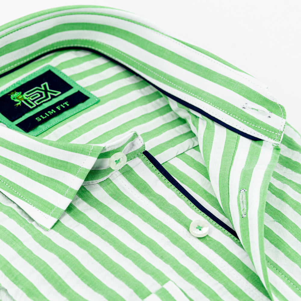 Mens Slim Fit Shirts - Ivan Shirt in Green | Eight x Green / XL Mens Slim Fit Shirts - Ivan Shirt in Green | Eight x Green / XL