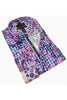 Lilac Button Down Print Shirt Long Sleeve Button Down EightX   