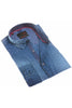 Pattern Jacquard Stone Wash Denim Button Down Shirt Long Sleeve Button Down EightX   