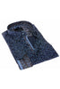 Navy Paisley Button Down Shirt Long Sleeve Button Down EightX   