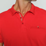 Red Pocket Polo Polos EightX