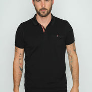Black Pocket Polo Polos EightX