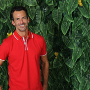 Red Polo With White Trim Polos EightX