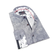 Blended Black Button Down Shirt W/ Trim Long Sleeve Button Down Eight-X   