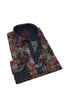 Multi Color Dark Paisley Button Down Shirt Long Sleeve Button Down Eight-X   
