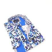 Blue Wave Button Down Shirt Long Sleeve Button Down EightX   