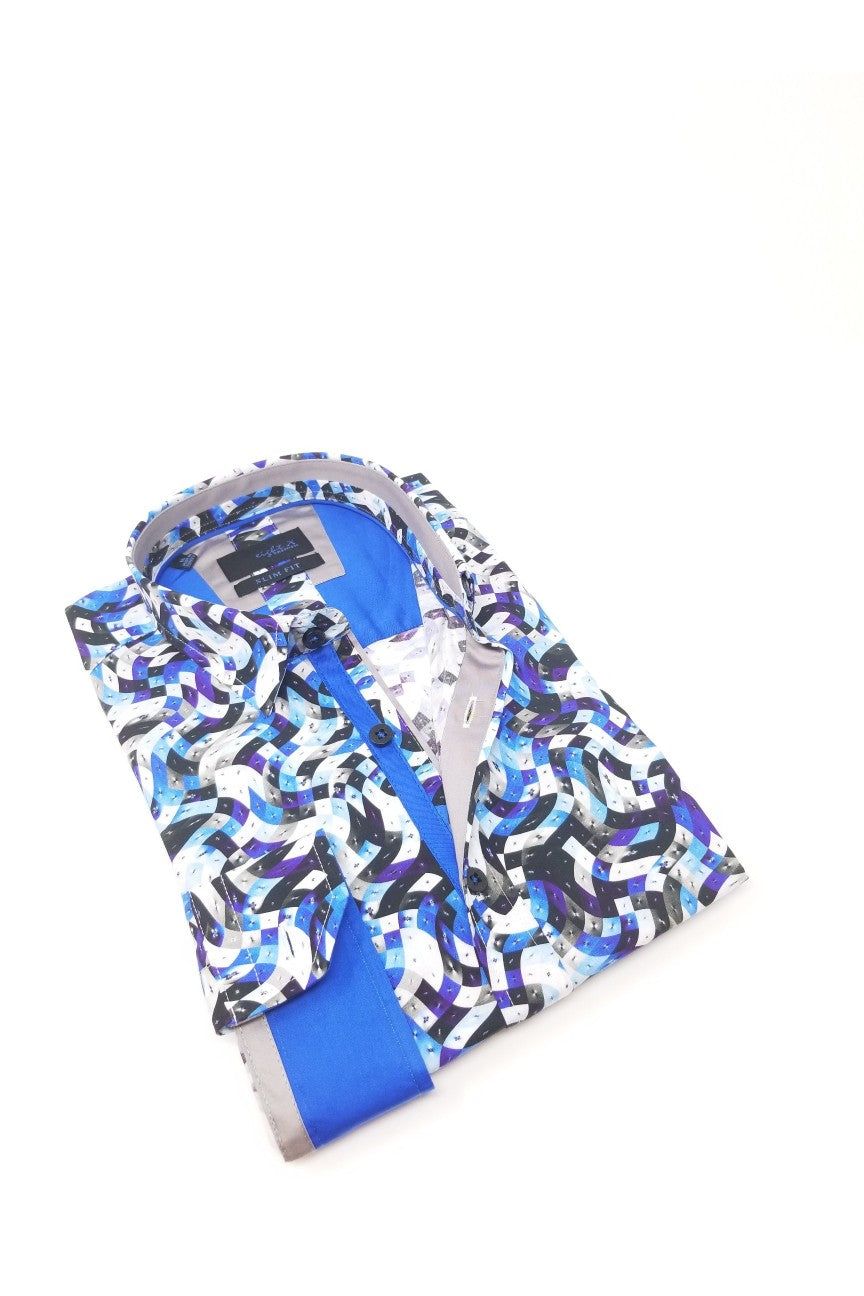 Blue Wave Button Down Shirt Blue Wave Button Down Shirt