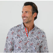 Psychedelic Sugar Skull Button Down Shirt Long Sleeve Button Down EightX   