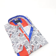 Psychedelic Sugar Skull Button Down Shirt Long Sleeve Button Down EightX   