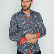 Black Radical Skull Button Down Shirt Long Sleeve Button Down EightX   