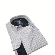 Check Button Down Shirt W/ Paisley Long Sleeve Button Down EightX   