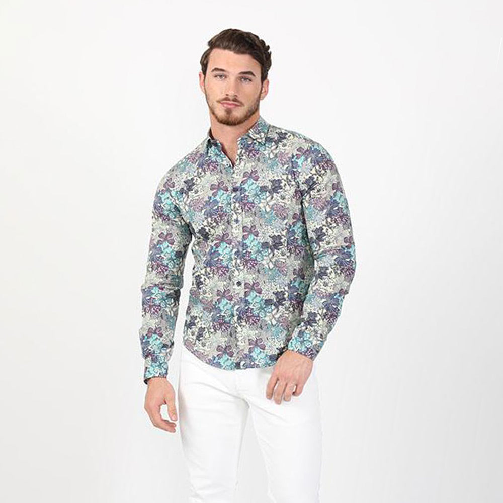 Cool Breeze Floral Button Down Shirt Long Sleeve Button Down EightX   