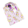 Stripe Floral Button Down Shirt Long Sleeve Button Down EightX PINK S 