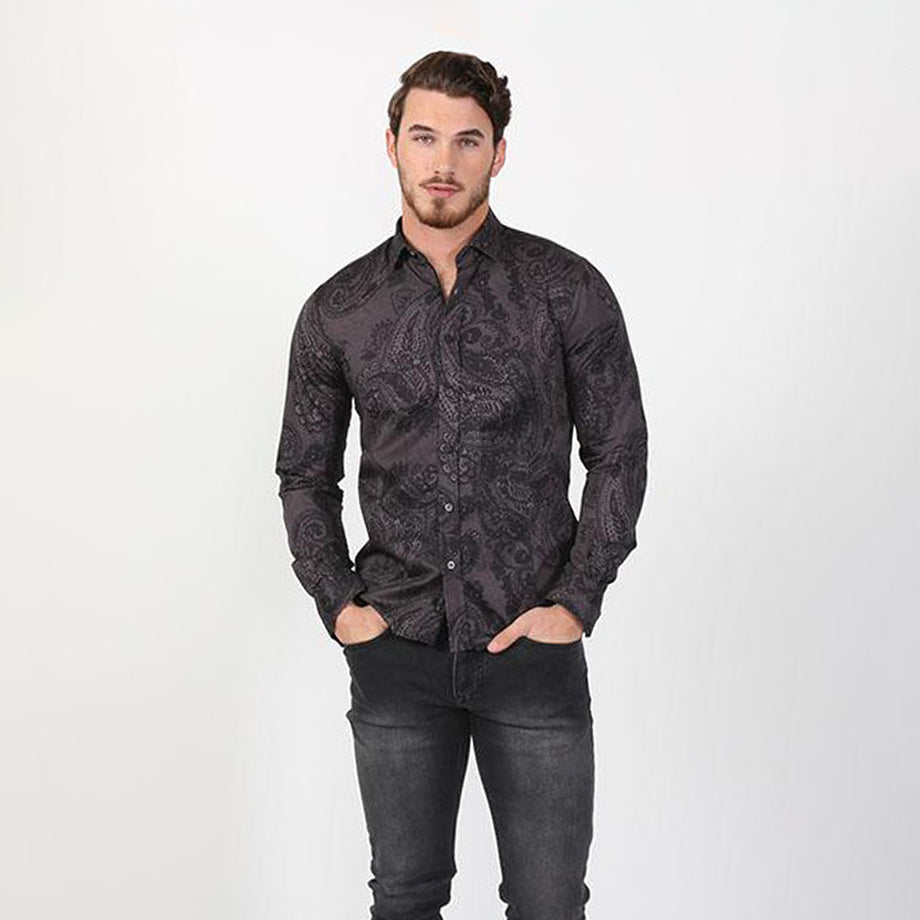 Black jeans and button up shirt shop