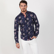 Urban Floral Print Button Down Shirt Long Sleeve Button Down EightX   