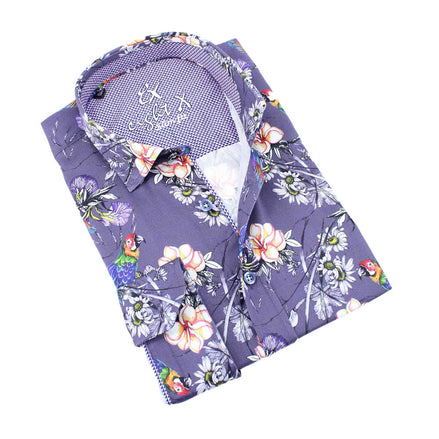 Tropical Island Button Down Shirt Long Sleeve Button Down EightX MULTI S 