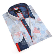 Multi Paisley Button Down Shirt Long Sleeve Button Down EightX WHITE S 