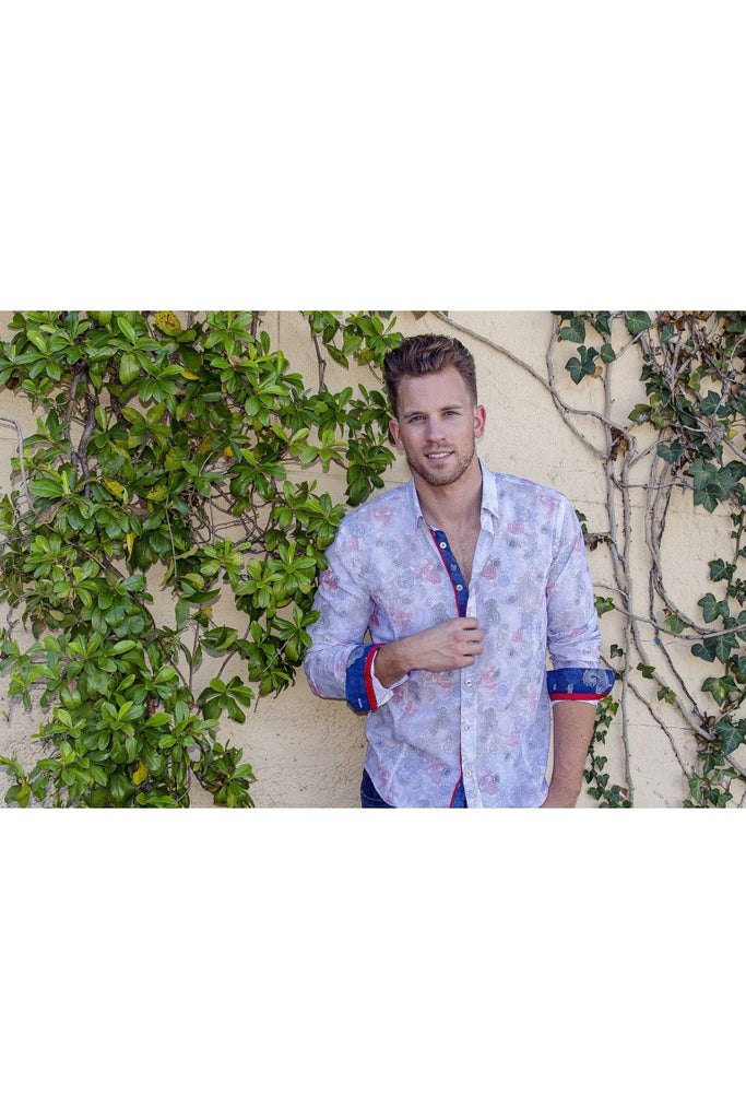 Multi Paisley Button Down Shirt Long Sleeve Button Down EightX   