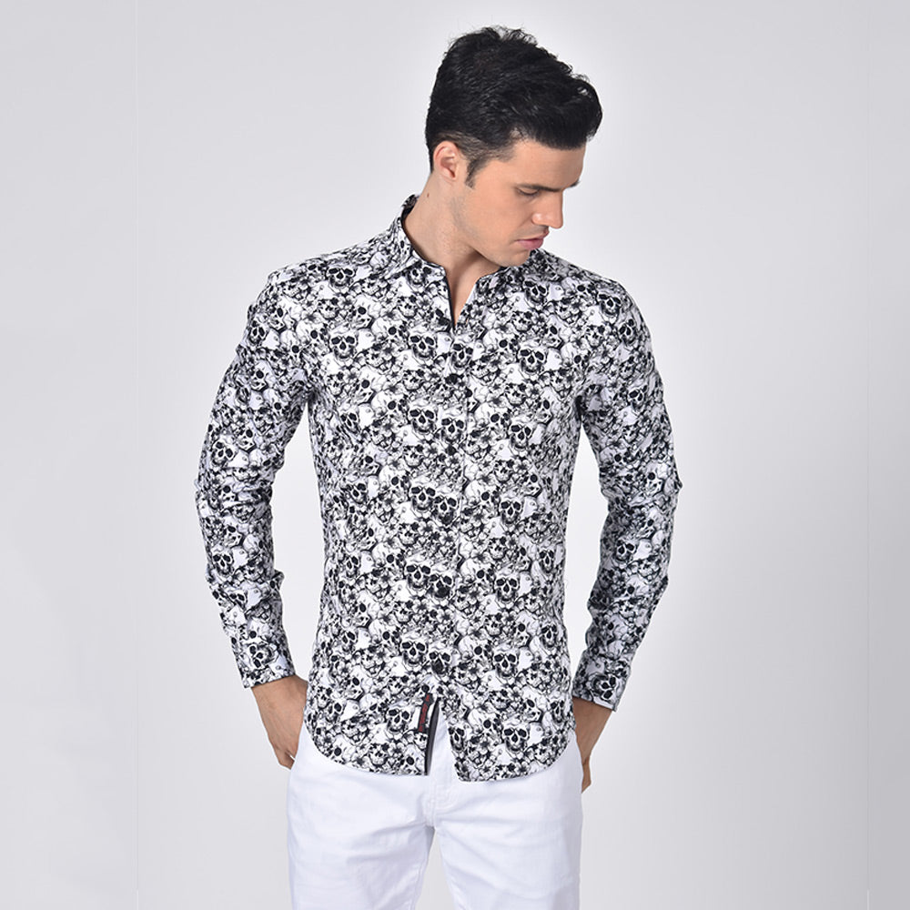 Camisa con de calaveras hawaianas Eight-X