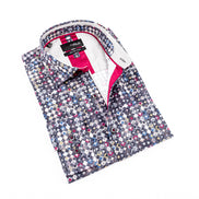 Abstract in Charcoal Button Down Shirt Shirts EightX