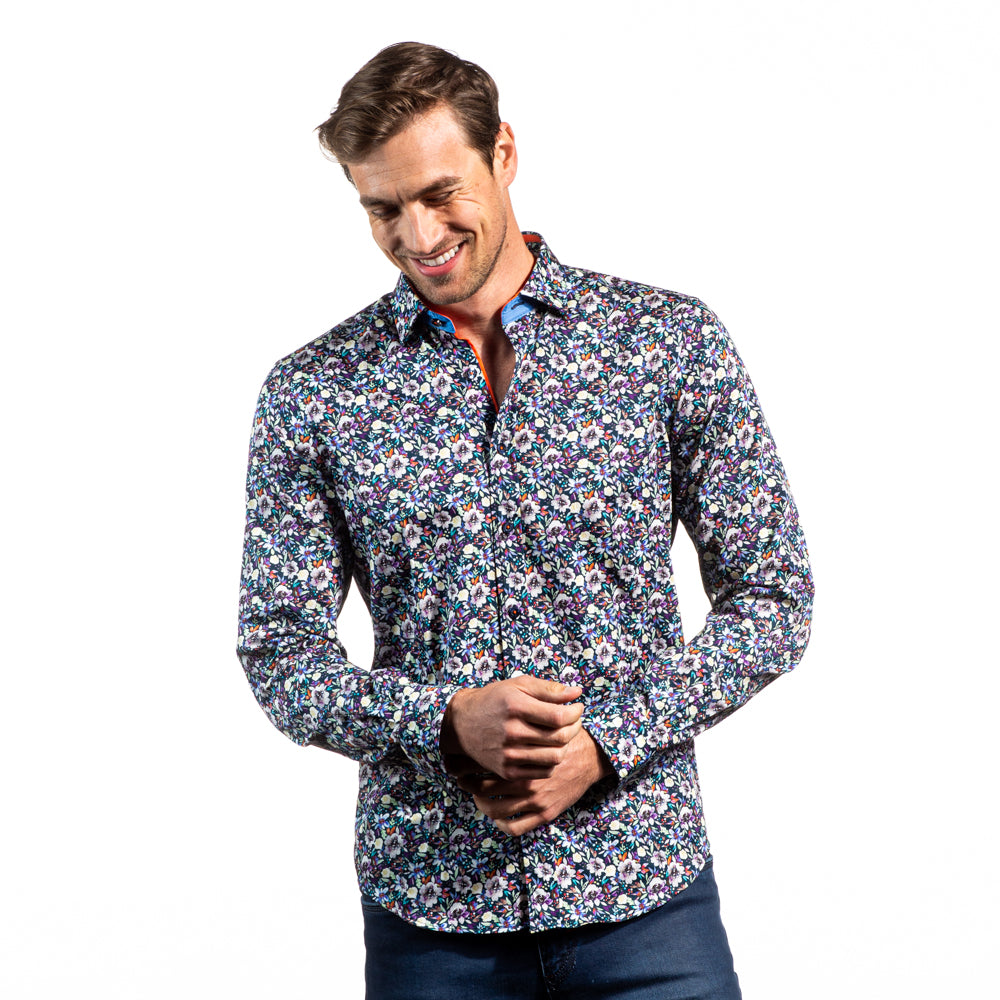 Morning in San Juan Button Down Shirt Long Sleeve Button Down EightX   