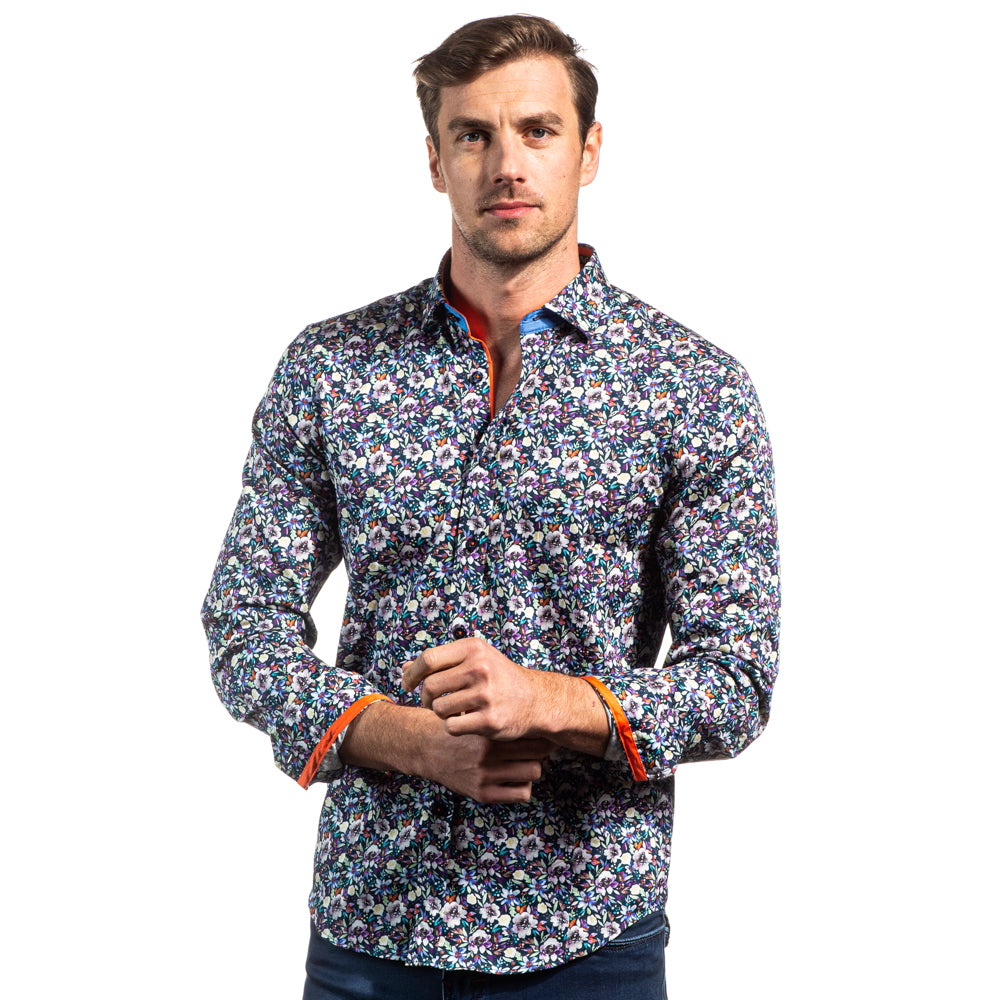 Morning in San Juan Button Down Shirt Long Sleeve Button Down EightX   