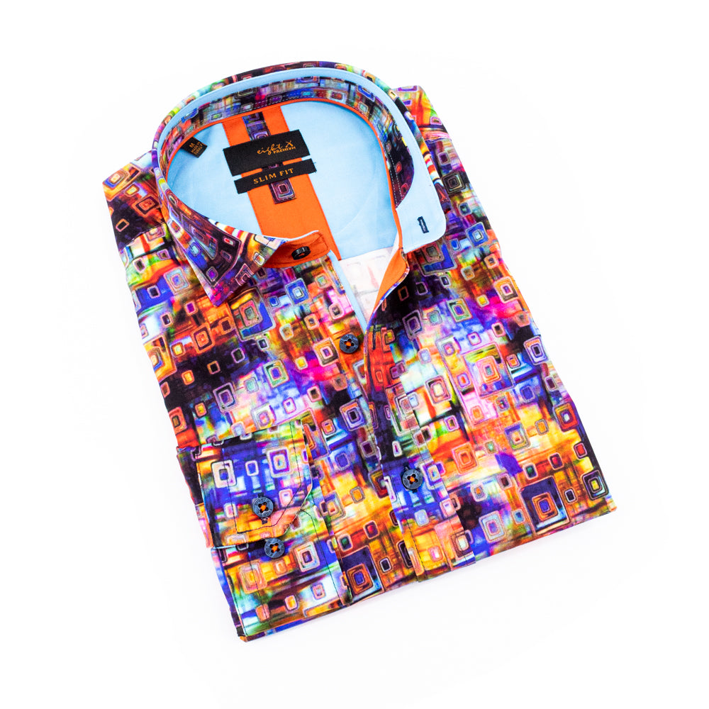 Portals Within Button Down Shirt Long Sleeve Button Down EightX MULTI S 