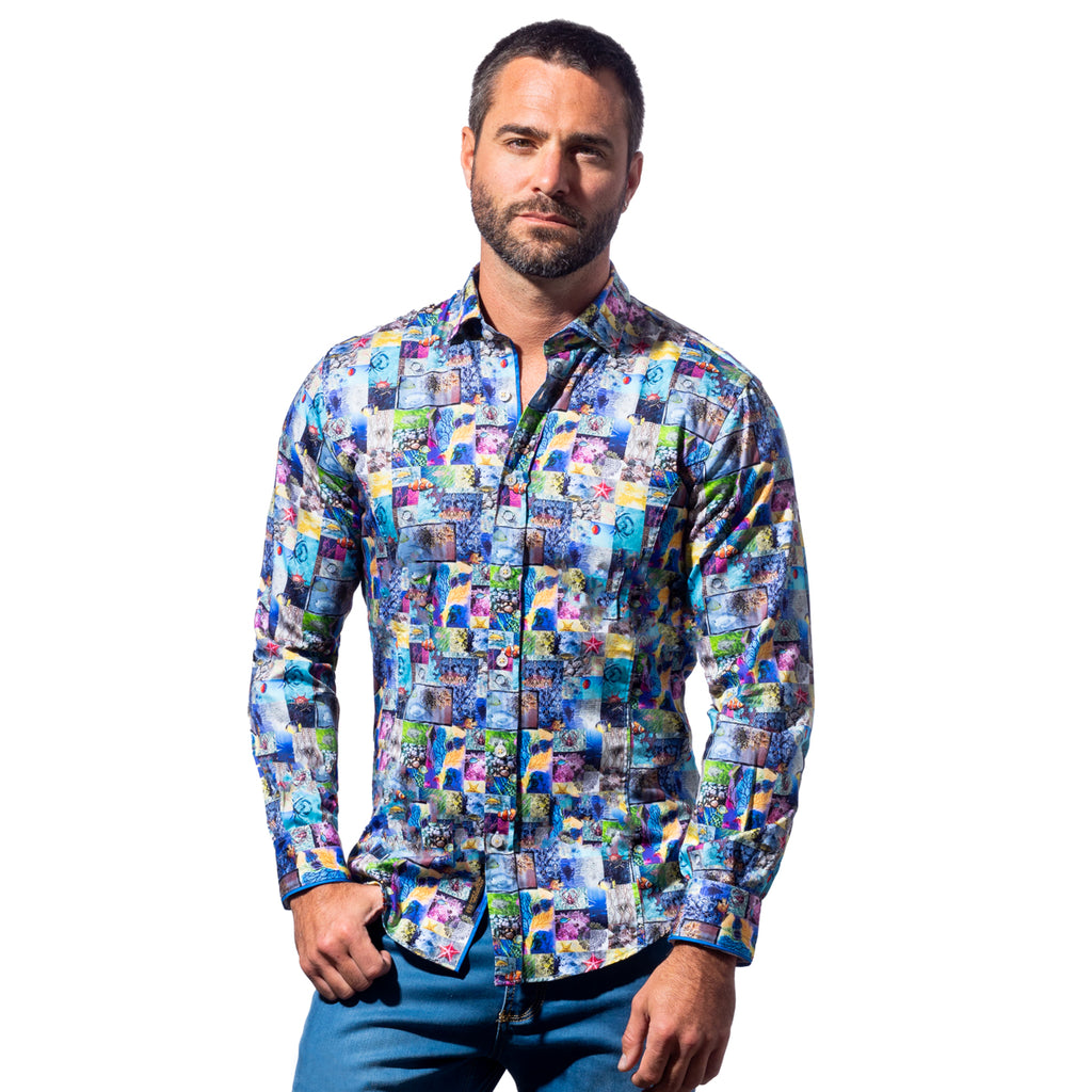 Stories from the Sea Button Down Shirt Long Sleeve Button Down EightX   