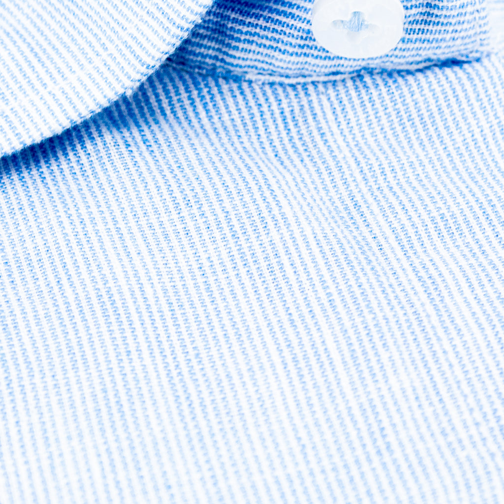 The Boardwalk Linen Button Down Shirt - Clear Sky Blue Long Sleeve Button Down Eight-X   