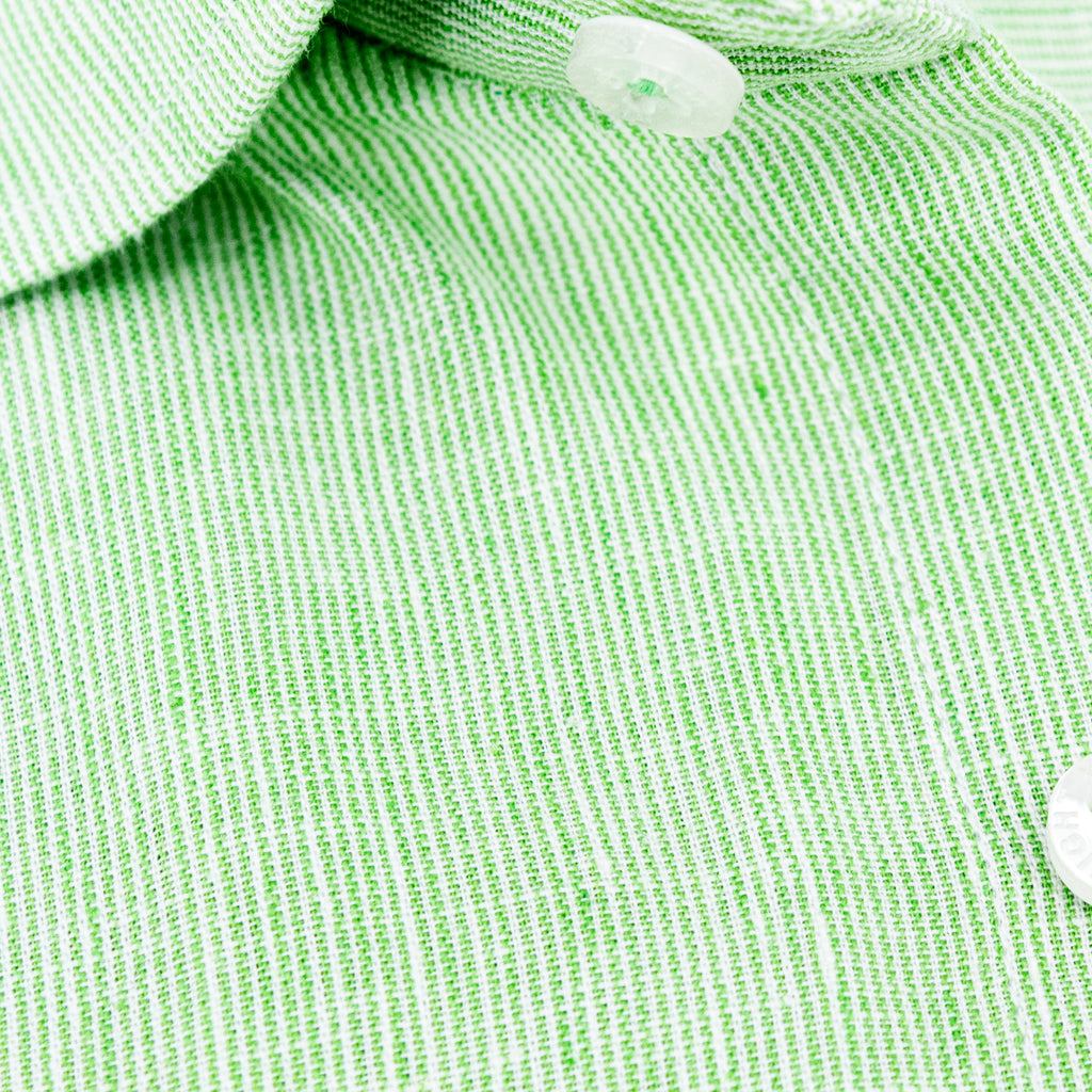 The Boardwalk Linen Button Down Shirt - Pasture Green Long Sleeve Button Down Eight-X   