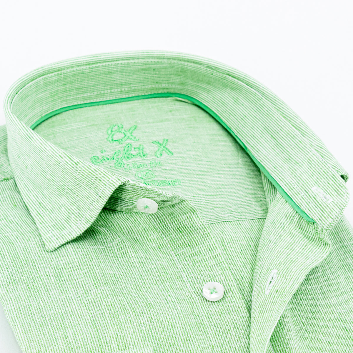 Linen Casual Dark Green Solid Shirt - Bowen