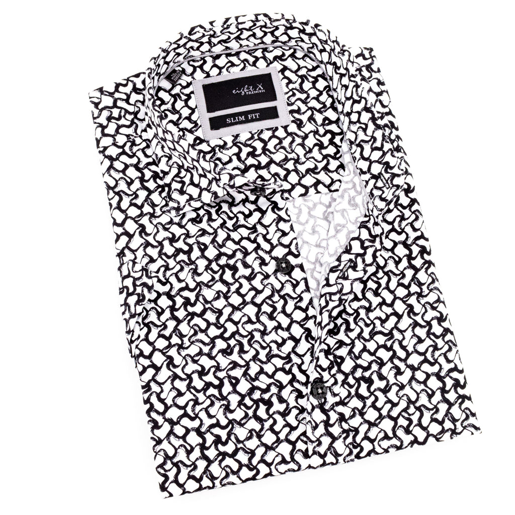 Tectonic Short Sleeve Shirt Short Sleeve Button Down Eight-X WHITE S 