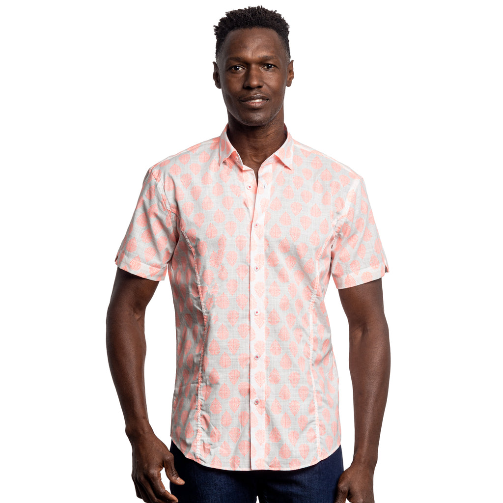 Neon Breeze Linen Short Sleeve Shirt Short Sleeve Button Down Eight-X   