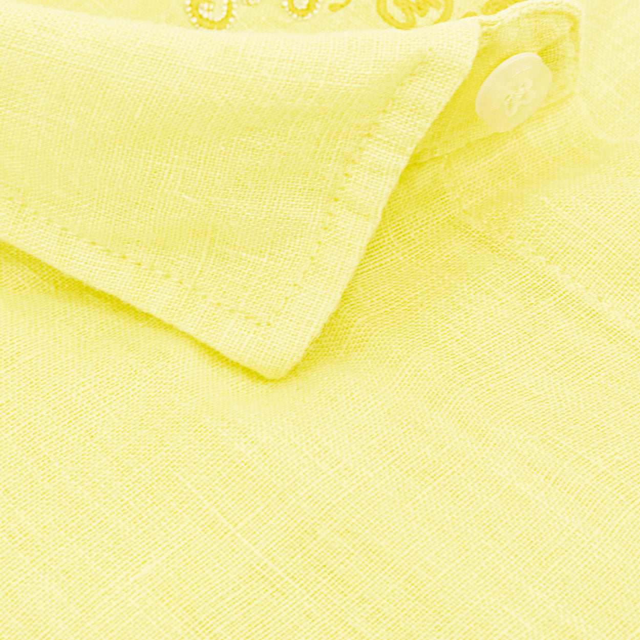 Linen Button Down Shirt - Yellow Shirts Eight-X