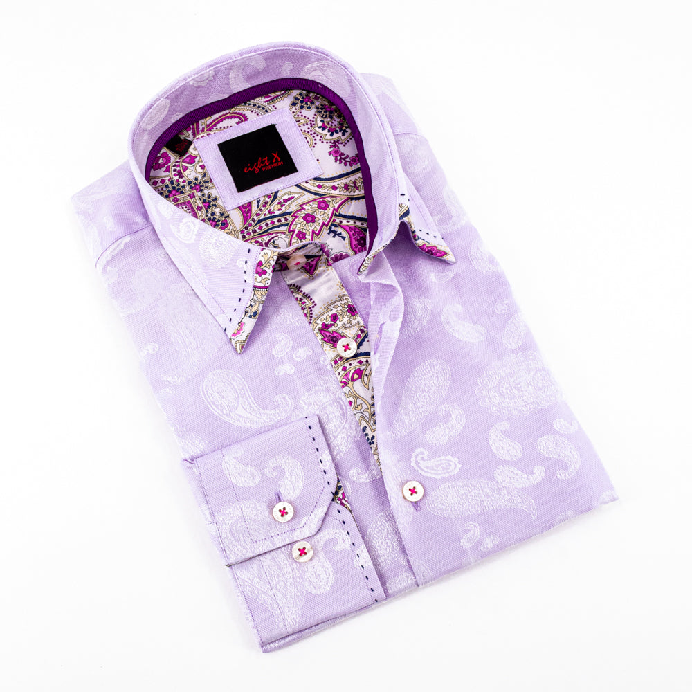 Jacquard Shirts With Paisley Trim – Eight-X