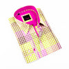 Green Checkered Button Down Shirt W/Solid Trim Long Sleeve Button Down EightX   