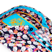 Black Skulls And Roses Button Down Print Shirt Long Sleeve Button Down EightX   